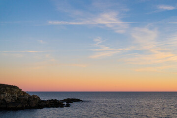 Fototapeta na wymiar Sunset over the Gulf of Maine