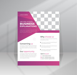 Creative business Flyer poster template with photo