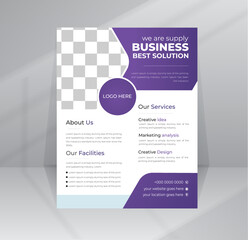 Creative business Flyer poster template with photo