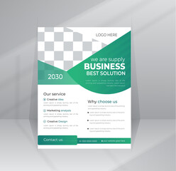Creative business Flyer poster template with photo