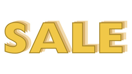 A transparent golden art deco sale sign design element.