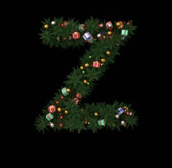 Decorative Wreath Font - Letter Z