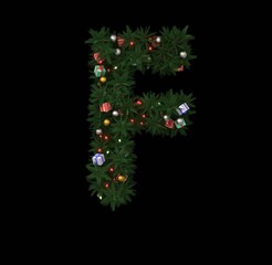 Decorative Wreath Font - Letter F