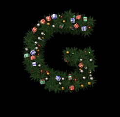 Decorative Wreath Font - Letter G