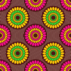 African Fabric Tribal Pattern Design Art seamless, ethnic 