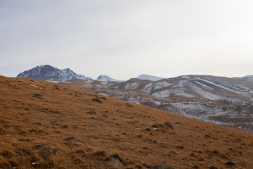 view of dry mountain ranges