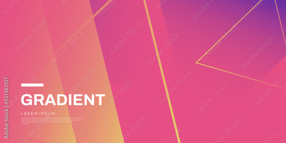Poster abstract background with skew gradient stripes in pink and orange colors. smooth gradient for horizo