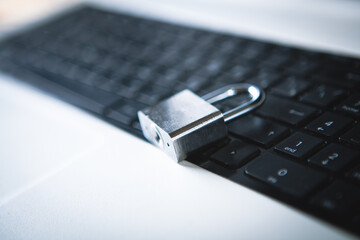 Internet and computer security concept.
