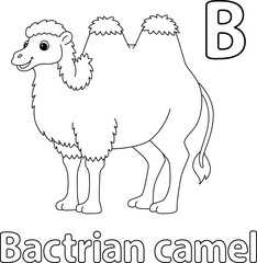 Bactrian Camel Alphabet ABC Isolated Coloring B