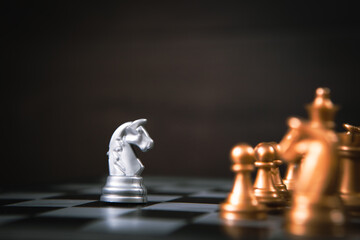 Shot of a chess board white house moving. Business leader concep