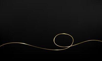 ラグジュアリーな雰囲気、輪を描くゴールド線