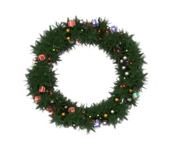 Fototapeta na wymiar Decorative Wreath Font - Letter O