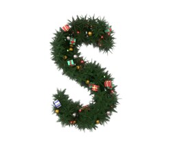 Decorative Wreath Font - Letter S