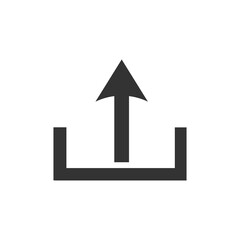 Upload icon. Design arrow background vector ilustration.