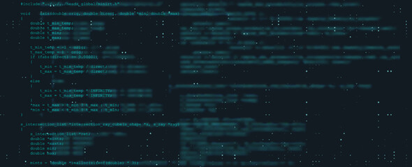 Programming console with dark background. Coding vector Illustration