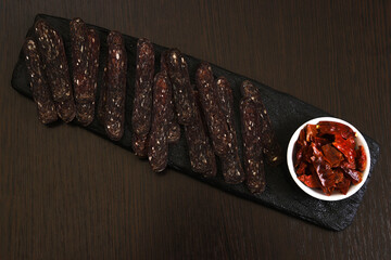 Beef Sujuk, shuzhuk or chuchuk. A delicacy 