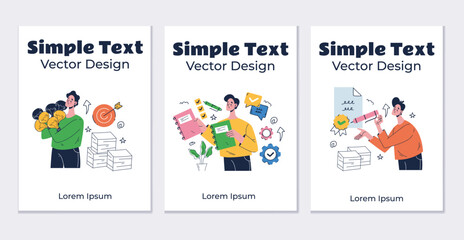 Design brochure cover poster portfolio template presentation technology cards background concept illustration