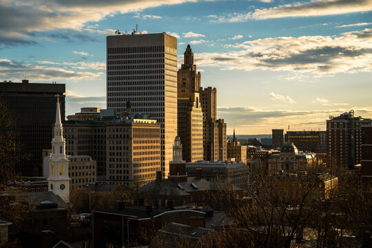 Beautiful shot of the buildings in Providence, Rhode Island
