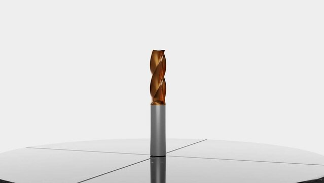 3d render milling cutter tool