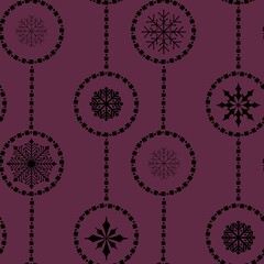 Winter seamless snowflakes pattern for wrapping paper and fabrics and linens and kids clothes print and Noel