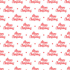 Merry Christmas lettering design pattern. Vector illustration