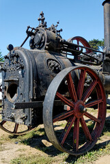 Fototapeta na wymiar Old rusty steam locomotives - Chiloe Island, Chile