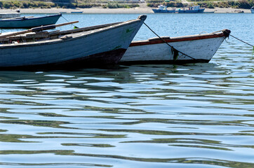 Fototapeta premium Fishing Boats in Golfo de Ancud - Castro Bay - Chile