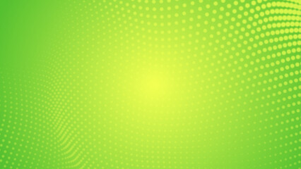 Abstract dot green yellow color wave pattern gradient texture technology background.