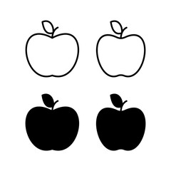 Apple icon vector for web and mobile app. Apple sign and symbols for web design.