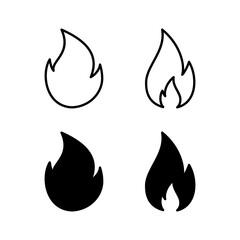 Fire icon vector for web and mobile app. fire sign and symbol