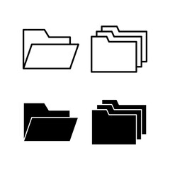 Folder icon vector for web and mobile app. folder sign and symbol