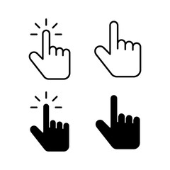 Hand cursor icon vector for web and mobile app. cursor sign and symbol. hand cursor icon clik