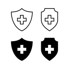 Fototapeta premium Health insurance icon vector for web and mobile app. Insurance document sign and symbol