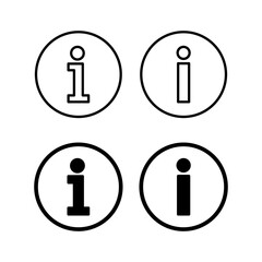 Info sign icon vector for web and mobile app. about us sign and symbol. Faq icon