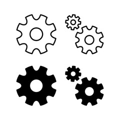 setting Icon vector for web and mobile app. Cog settings sign and symbol. Gear Sign