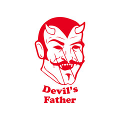 vector illustration of father devil