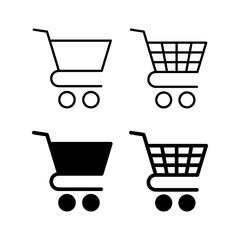 Shopping icon vector for web and mobile app. Shopping cart sign and symbol. Trolley icon