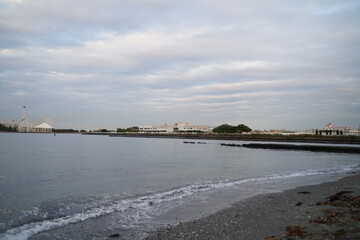 野島公園、展望台、野島海岸、野島神社、金沢八景、浮世絵、神奈川県、日本、風景、歌川広重、平潟湾、海、港、湾、空、水、横浜市