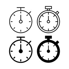 stopwatch icon vector for web and mobile app. Timer sign and symbol. Countdown icon. Period of time