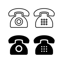 Telephone icon vector for web and mobile app. phone sign and symbol