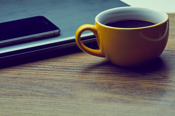 cup of coffe in the office