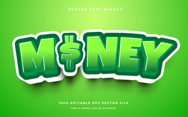 money cartoon editable text effect