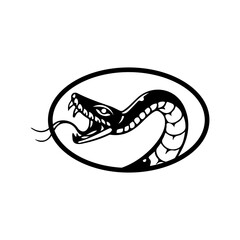 vector illustration of a snake with a circle