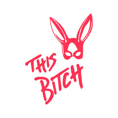 vector illustration of rabbit mask concept