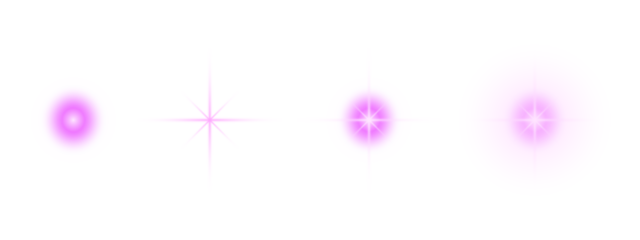 Pink glowing light effect  for lamp on transparent background