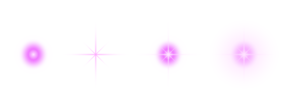 Pink glowing light effect  for lamp on transparent background