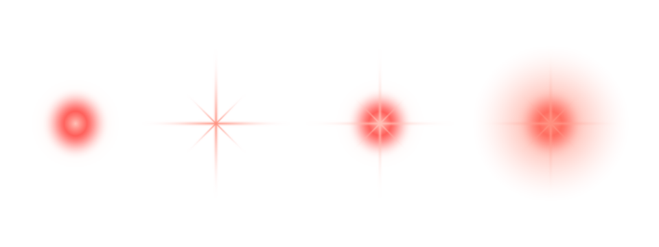 Red glowing light effect  for lamp on transparent background - Powered by Adobe