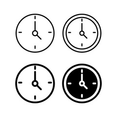 Clock icon vector for web and mobile app. Time sign and symbol. watch icon