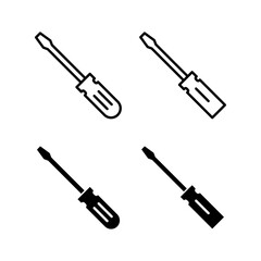 Fototapeta premium Screwdriver icon vector for web and mobile app. tools sign and symbol