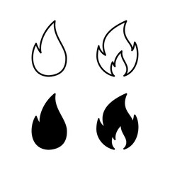 Fire icon vector for web and mobile app. fire sign and symbol
